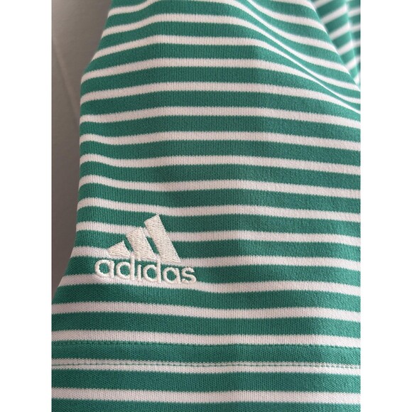 Pinehurst Adidas Polo Shirt Mens Small Green Stripe Golf Performance BC6587 - Picture 4 of 12